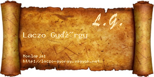 Laczo György névjegykártya